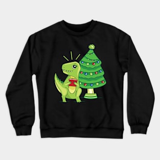 Christmas T-rex Crewneck Sweatshirt